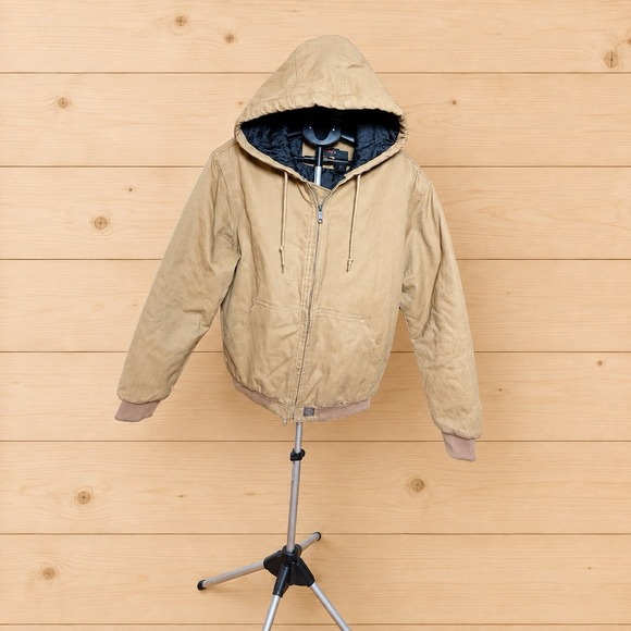 Wolverine Other - Wolverine Men's L Jaxson Canvas Work Jacket Hooded Quilted Lining Brown -[A1]